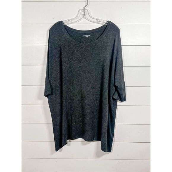 Eileen Fisher Oversized Jersey Knit Stretch Dolman Tunic Top Gray Medium - Picture 1 of 11